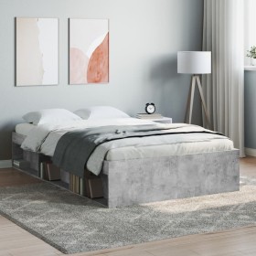 Concrete gray bed frame 120x190 cm by vidaXL, Beds and slatted bases - Ref: Foro24-3203897, Price: 178,55 €, Discount: %