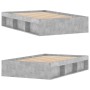 Concrete gray bed frame 120x190 cm by vidaXL, Beds and slatted bases - Ref: Foro24-3203897, Price: 180,34 €, Discount: %