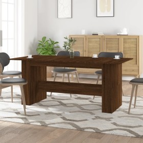 Mesa de comedor madera de ingeniería marrón roble 180x90x76 cm de vidaXL, Mesas de cocina y de comedor - Ref: Foro24-838194, ...