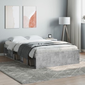 Concrete gray bed frame 120x200 cm by vidaXL, Beds and slatted bases - Ref: Foro24-3203855, Price: 143,99 €, Discount: %