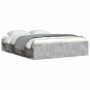 Estructura de cama gris hormigón 140x200 cm de vidaXL, Camas y somieres - Ref: Foro24-3203862, Precio: 158,99 €, Descuento: %