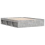 Estructura de cama gris hormigón 140x200 cm de vidaXL, Camas y somieres - Ref: Foro24-3203862, Precio: 158,99 €, Descuento: %