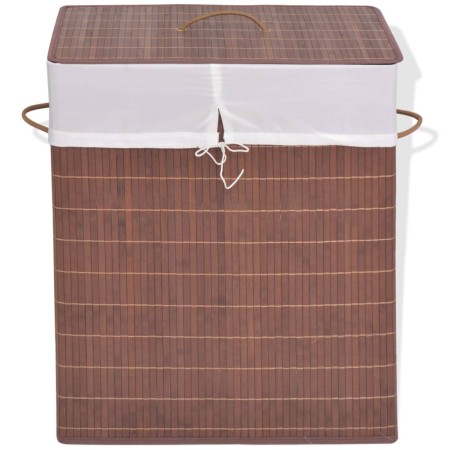 Brown Rectangular Bamboo Laundry Basket by vidaXL, Laundry baskets - Ref: Foro24-245579, Price: 32,99 €, Discount: %