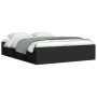 Black bed frame 140x200 cm by vidaXL, Beds and slatted bases - Ref: Foro24-3203860, Price: 190,48 €, Discount: %