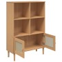 Estantería SENJA aspecto ratán madera pino marrón 90x35x130 cm de vidaXL, Librerías y estanterías - Ref: Foro24-358061, Preci...