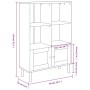 SENJA shelving unit rattan look brown pine wood 90x35x130 cm by vidaXL, Bookcases and shelves - Ref: Foro24-358061, Price: 11...