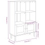 SENJA shelving unit rattan look black pine wood 90x35x130 cm by vidaXL, Bookcases and shelves - Ref: Foro24-358063, Price: 11...