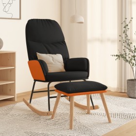 Rocking chair with black fabric footrest by vidaXL, Rocking chairs - Ref: Foro24-3097406, Price: 160,99 €, Discount: %