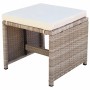 9-teiliges Garten-Esszimmerset und Kissen, synthetisches Rattan, beige von vidaXL, Gartensets - Ref: Foro24-42556, Preis: 619...