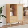 Aparador alto SENJA aspecto de ratán madera marrón 90x40x112 cm de vidaXL, Aparadores - Ref: Foro24-358055, Precio: 131,87 €,...