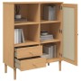 Aparador alto SENJA aspecto de ratán madera marrón 90x40x112 cm de vidaXL, Aparadores - Ref: Foro24-358055, Precio: 131,87 €,...