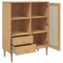 Aparador alto SENJA aspecto de ratán madera marrón 90x40x112 cm de vidaXL, Aparadores - Ref: Foro24-358055, Precio: 131,87 €,...