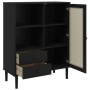 Aparador alto SENJA aspecto de ratán madera negro 90x40x112 cm de vidaXL, Aparadores - Ref: Foro24-358057, Precio: 130,34 €, ...