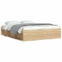 Sonoma oak bed frame 160x200 cm by vidaXL, Beds and slatted bases - Ref: Foro24-3203875, Price: 196,78 €, Discount: %