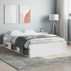 White bed frame 120x190 cm by vidaXL, Beds and slatted bases - Ref: Foro24-3203894, Price: 184,73 €, Discount: %