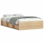 Estructura de cama roble Sonoma 120x190 cm de vidaXL, Camas y somieres - Ref: Foro24-3203896, Precio: 186,17 €, Descuento: %