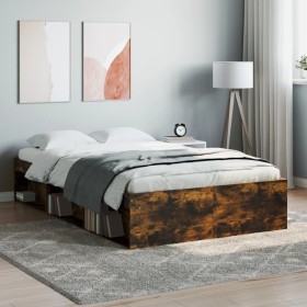 Smoked oak bed frame 120x200 cm by vidaXL, Beds and slatted bases - Ref: Foro24-3203856, Price: 143,99 €, Discount: %