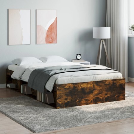 Smoked oak bed frame 120x200 cm by vidaXL, Beds and slatted bases - Ref: Foro24-3203856, Price: 180,11 €, Discount: %