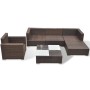 Set muebles de jardín 6 piezas y cojines ratán sintético marrón de vidaXL, Conjuntos de jardín - Ref: Foro24-42742, Precio: 5...