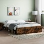 Estructura de cama roble ahumado 140x200 cm de vidaXL, Camas y somieres - Ref: Foro24-3203863, Precio: 184,49 €, Descuento: %