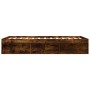 Smoked oak bed frame 140x200 cm by vidaXL, Beds and slatted bases - Ref: Foro24-3203863, Price: 165,99 €, Discount: %