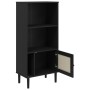 Estantería SENJA aspecto ratán madera pino negro 60x35x130 cm de vidaXL, Librerías y estanterías - Ref: Foro24-358060, Precio...