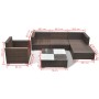 6-teiliges Gartenmöbel-Set und braune synthetische Rattankissen von vidaXL, Gartensets - Ref: Foro24-42742, Preis: 503,40 €, ...