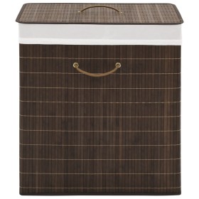 Dark Brown Rectangular Bamboo Laundry Basket by vidaXL, Laundry baskets - Ref: Foro24-245582, Price: 34,99 €, Discount: %