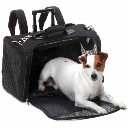 FLAMINGO Bolsa de transporte de mascotas negra Smart Trolley Norton de FLAMINGO, Transportines y cajas para mascotas - Ref: F...