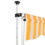 Toldo manual retráctil 150 cm naranja y blanco a rayas de vidaXL, Toldos - Ref: Foro24-43231, Precio: 69,03 €, Descuento: %