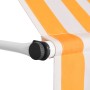 Toldo manual retráctil 150 cm naranja y blanco a rayas de vidaXL, Toldos - Ref: Foro24-43231, Precio: 69,03 €, Descuento: %