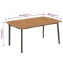 Garden table solid acacia wood and steel 150x90x72 cm by vidaXL, Garden tables - Ref: Foro24-44234, Price: 155,17 €, Discount: %