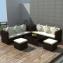 Garden furniture set 8 pieces with brown synthetic rattan cushions by vidaXL, Garden sets - Ref: Foro24-42898, Price: 683,64 ...