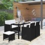 6-piece garden dining set and black synthetic rattan cushions by vidaXL, Garden sets - Ref: Foro24-43903, Price: 323,54 €, Di...