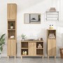 Sonoma oak plywood 3-piece bathroom furniture set by vidaXL, Bathroom furniture - Ref: Foro24-3185616, Price: 222,26 €, Disco...