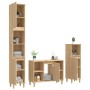 Sonoma oak plywood 3-piece bathroom furniture set by vidaXL, Bathroom furniture - Ref: Foro24-3185616, Price: 222,26 €, Disco...