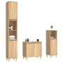 Sonoma oak plywood 3-piece bathroom furniture set by vidaXL, Bathroom furniture - Ref: Foro24-3185584, Price: 204,39 €, Disco...