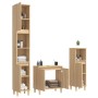 Sonoma oak plywood 3-piece bathroom furniture set by vidaXL, Bathroom furniture - Ref: Foro24-3185584, Price: 204,39 €, Disco...