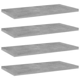 Concrete gray plywood shelf 4 units 40x20x1.5cm by vidaXL, Shelves - Ref: Foro24-805146, Price: 22,99 €, Discount: %