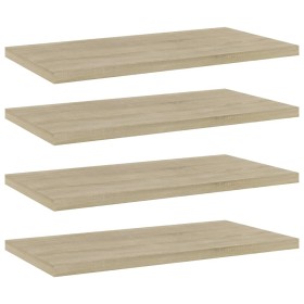 Shelf shelf 4 units Sonoma oak plywood 40x20x1.5cm by vidaXL, Shelves - Ref: Foro24-805144, Price: 21,99 €, Discount: %