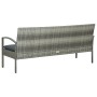 3-seater garden sofa with gray synthetic rattan cushion by vidaXL, Outdoor sofas - Ref: Foro24-45792, Price: 245,23 €, Discou...