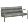 3-seater garden sofa with gray synthetic rattan cushion by vidaXL, Outdoor sofas - Ref: Foro24-45792, Price: 245,23 €, Discou...