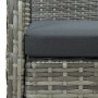 3-Sitzer-Gartensofa mit grauem synthetischem Rattankissen von vidaXL, Outdoor-Sofas - Ref: Foro24-45792, Preis: 245,99 €, Rab...