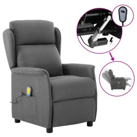 Sillón de masaje eléctrico tela gris claro de vidaXL, Sillones de masaje eléctricos - Ref: Foro24-3073626, Precio: 198,99 €, ...