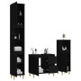 Black plywood 3-piece bathroom furniture set by vidaXL, Bathroom furniture - Ref: Foro24-3185536, Price: 193,08 €, Discount: %