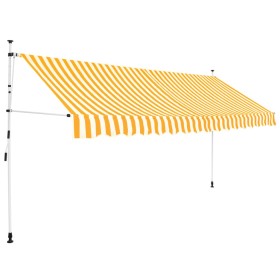 Manuell einziehbare Markise 400 cm orange-weiß gestreift von vidaXL, Markisen - Ref: Foro24-43236, Preis: 104,99 €, Rabatt: %