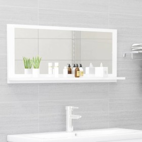 Espejo de baño madera contrachapada blanco 90x10,5x37 cm de vidaXL, Tocadores de baño - Ref: Foro24-804580, Precio: 31,93 €, ...