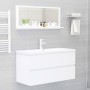 Espejo de baño madera contrachapada blanco 90x10,5x37 cm de vidaXL, Tocadores de baño - Ref: Foro24-804580, Precio: 35,25 €, ...