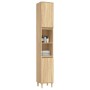 Armario de baño madera contrachapada roble Sonoma 30x30x190 cm de vidaXL, Tocadores de baño - Ref: Foro24-819791, Precio: 93,...