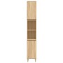 Armario de baño madera contrachapada roble Sonoma 30x30x190 cm de vidaXL, Tocadores de baño - Ref: Foro24-819791, Precio: 93,...